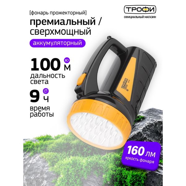 Фонарь-прожектор Трофи TSP19 с боковым светильником — фото с карточки товара