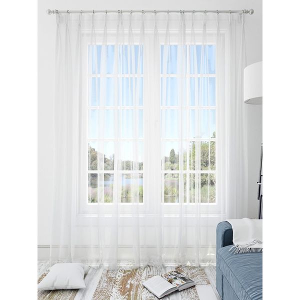 Тюль вуаль 300×250 см, однотонный белый — фото с карточки товара